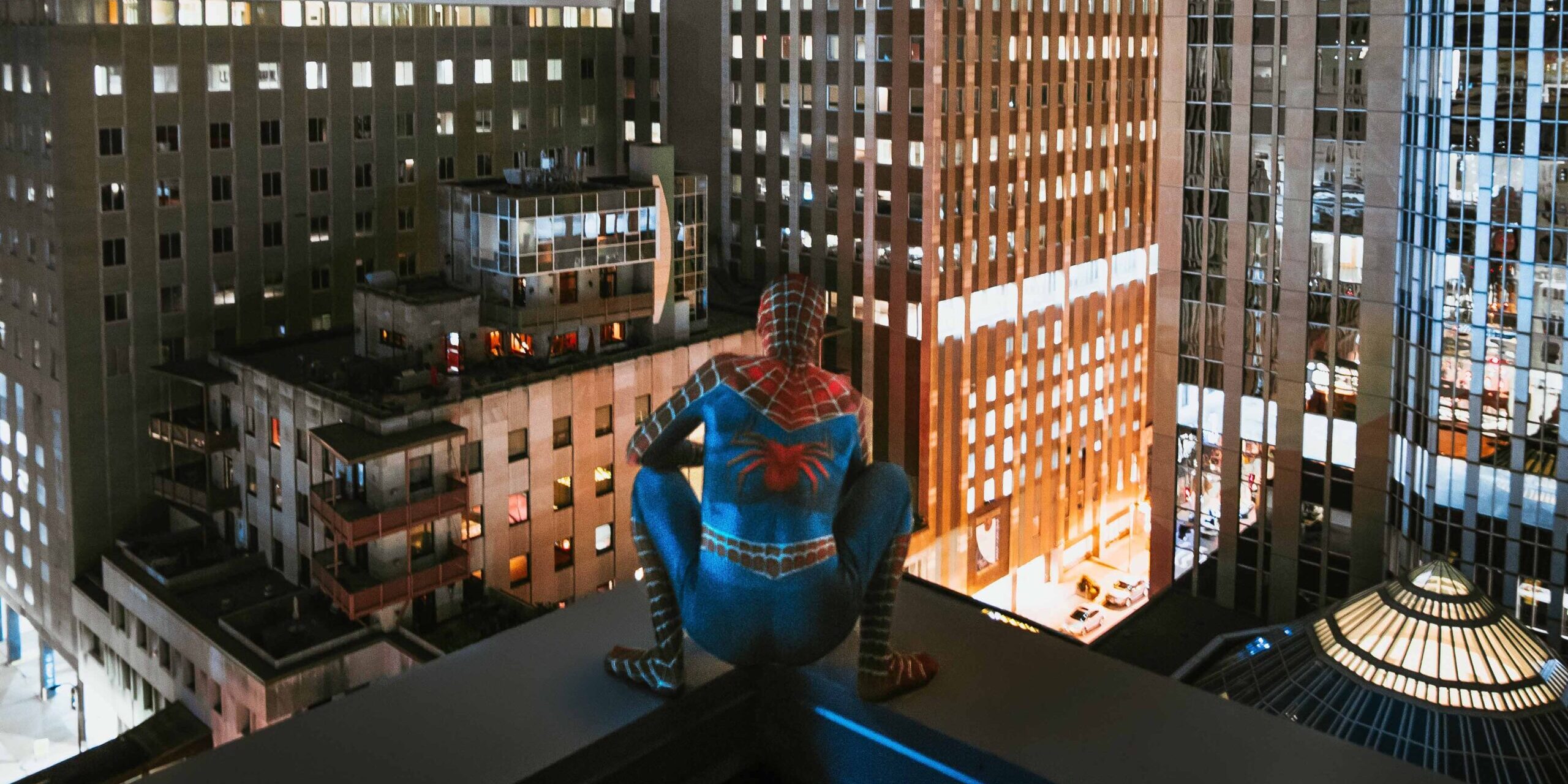 Spiderman on a Roof