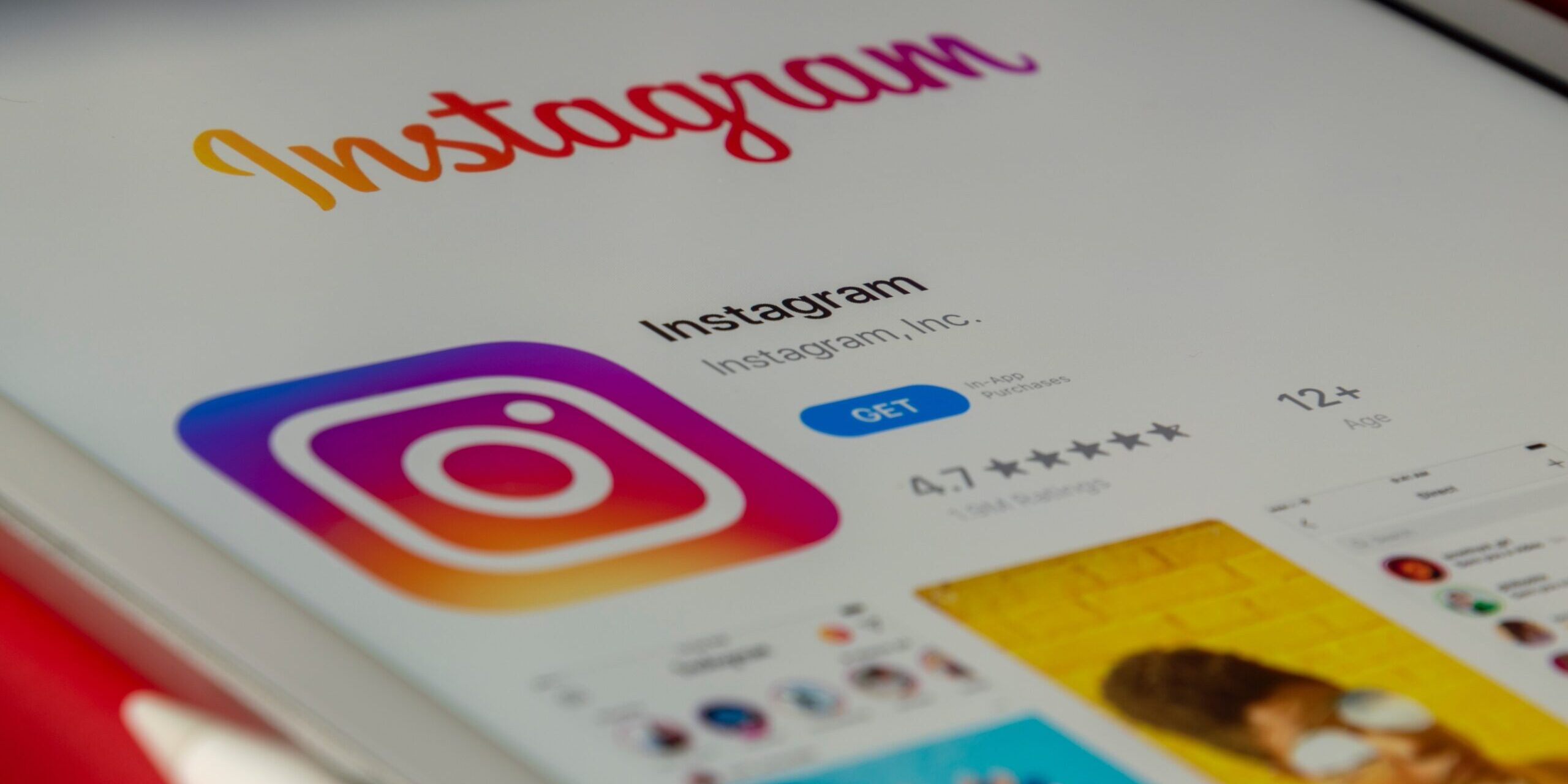 Instagram app install page