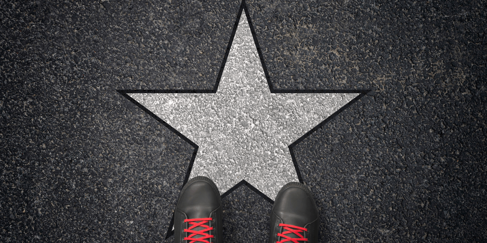 Feet standing on a star